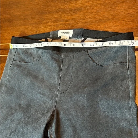 Helmut Lang Real Suede Leggings | Stretch Leather Pants | Designer Luxury - Picture 6 of 11